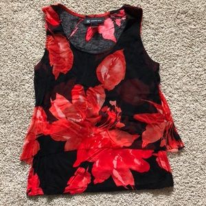 Red and Black Layered Tank